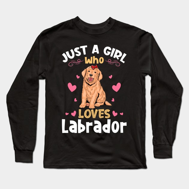 Just a Girl who loves Labrador Long Sleeve T-Shirt by aneisha